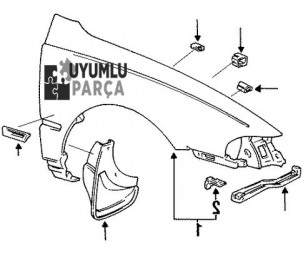 TOYOTA COROLLA PAÇALIK ARKA SOL 1992 -- 1995