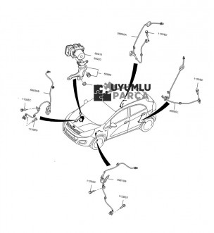 KİA RİO ABS SENSÖRÜ ARKA SOL 2012 -- 2015