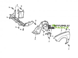 HONDA CİVİC ÇAMURLUK DAVLUMBAZI ÖN SOL 1992 -- 1995