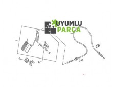 NİSSAN D22 GAZ TELİ 1998 -- 2002