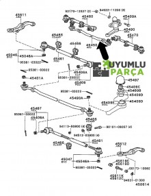 TOYOTA HİLUX ORTA ROT 1989 -- 1997