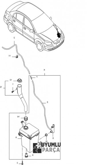 HYUNDAİ RİO SİLECEK SU DEPOSU 2005 -- 2010