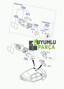 HYUNDAİ BLUE AYNA SOL 2012 -- 2015 