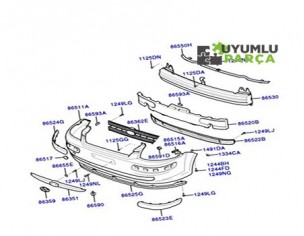 HYUNDAİ GETZ TAMPON DEMİRİ ÖN ÜST 2002 -- 2006