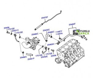 HYUNDAİ STAREX DEVİRDAİM BORUSU 2002 -- 2008 CRDİ