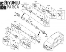 HYUNDAİ TUCSON AKS KOMPLE SOL 2015 -- 2016