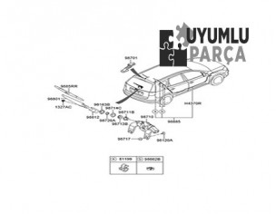HYUNDAİ İ30 SİLECEK MOTORU ARKA 2008 -- 2011