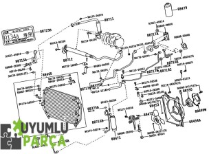 TOYOTA CARİNA KLİMA RADYATÖRÜ 1997 -- 1998