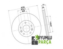 NİSSAN QASHQAİ FREN DİSKİ ÖN 2014 -- 2016