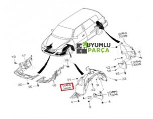 KİA CARENS CAMURLUK DAVLUMAZI ÖN SAG 2000 -- 2005