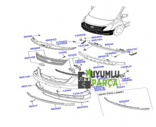 HYUNDAİ H1 TAMPON ÖN 2008 -- 2012