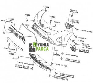 TOYOTA AURİS TAMPON BRAKETİ ÖN 2012 -- 2015