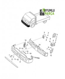 KİA BONGO TAMPON BRAKETİ ÖN SAG 2002 -- 2005