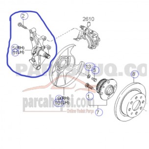 Kia Sephia Arka Aks Taşıyıcı Sağ/Sol (1998-2001) 0K2A326110D / 0K2A326120D