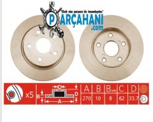 TOYOTA AURİS FREN DİSKİ ARKA 2007 - 2011