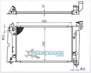 TOYOTA COROLLA SU RADYATÖRÜ 2002 - 2007