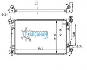 TOYOTA AVENSİS SU RADYATÖR OTOMATİK 2002 - 2006