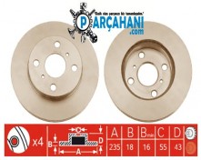 TOYOTA YARİS FREN DİSKİ ÖN 2002 - 2005